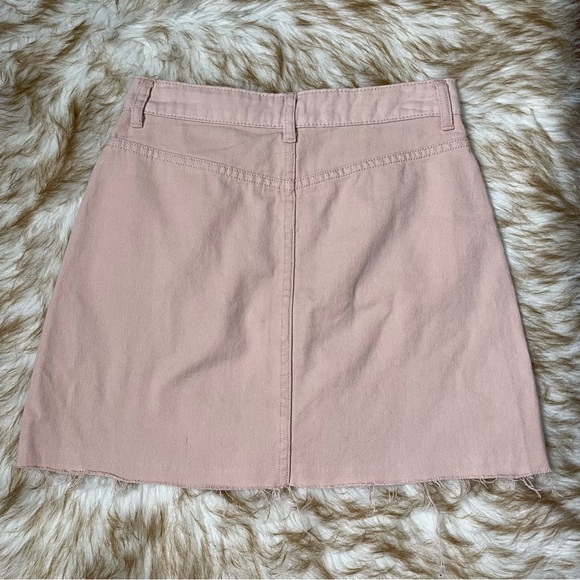 Lulus Nico blush pink denim mini skirt. NWOT - Picture 5 of 8